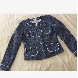 Blue caché tweed coat